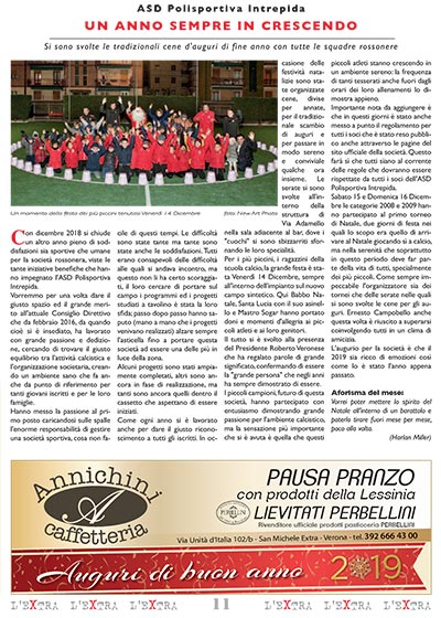 L'Extra - Il giornale di San Michele 2019-01