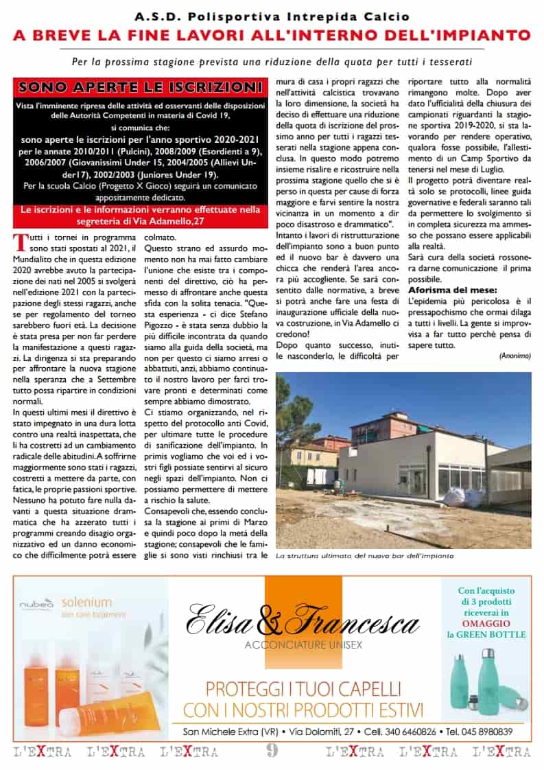 L'Extra - Il giornale di San Michele 2020-07
